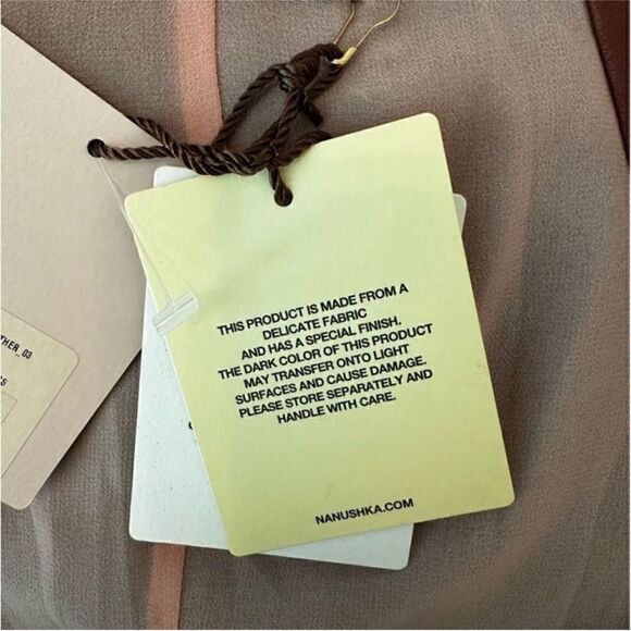 NWT Nanushka Helisa Vegan Leather Ruched
Midi Dress-P1 - Picture 10 of 10